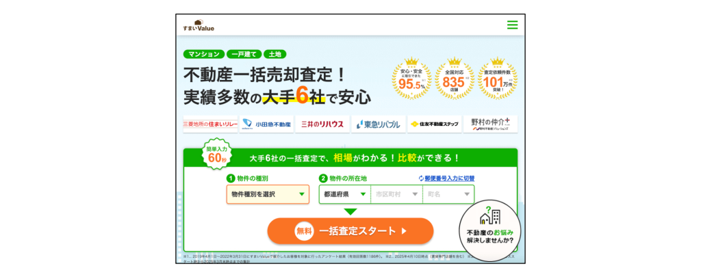 すまいValueトップ画面